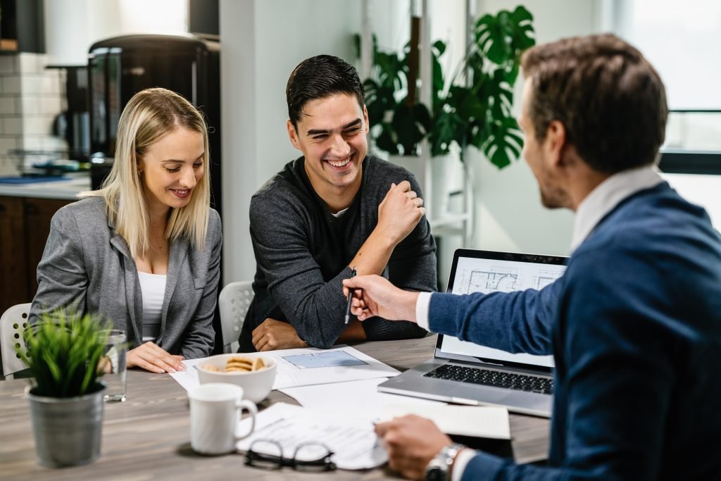 Small business owner consulting accountant in the UK